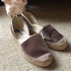 Free People Taupe Velvet Espadrilles
